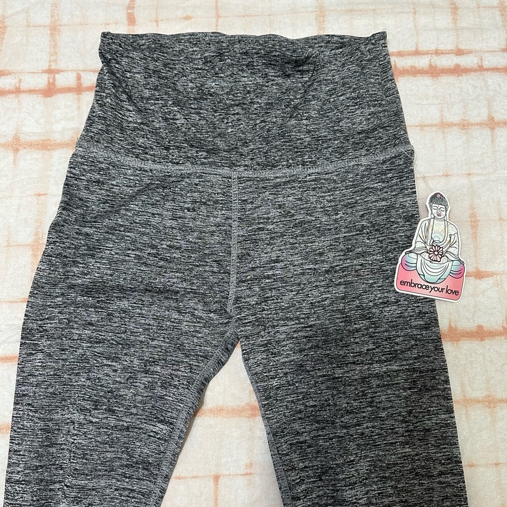 NWT Cute yoga leggings workout grey leggings from good karma yoga